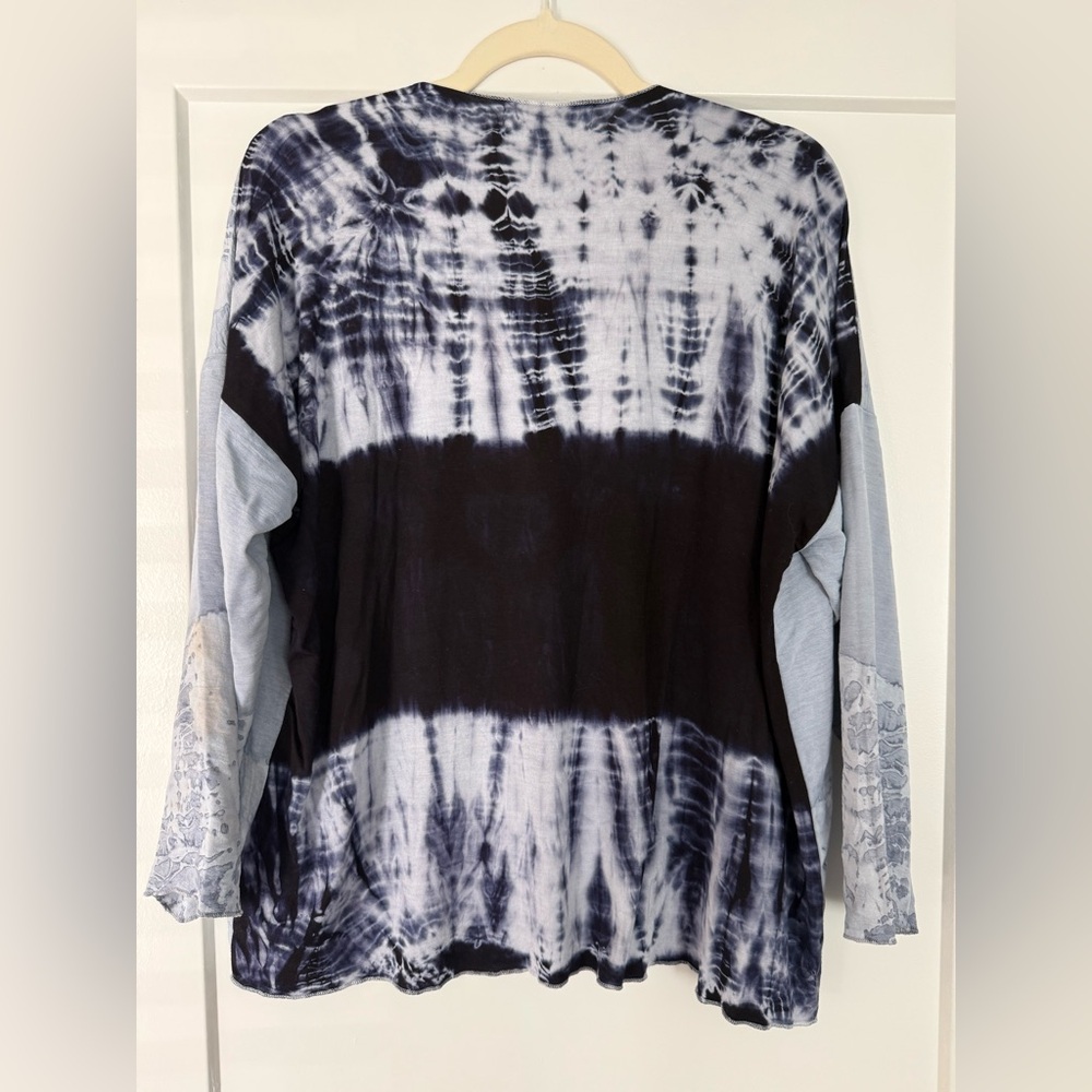 Jupee Blue Tie-Dye Women's Top
